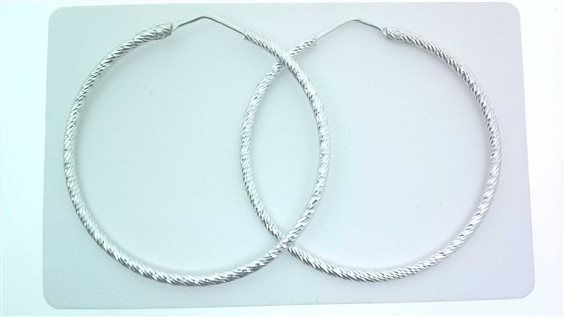 Boucles d'oreilles Sommer Femme Argentoamoremio in Argent CERCHI LUREX AG 4.5 - CERCHI LUREX AG 4.5